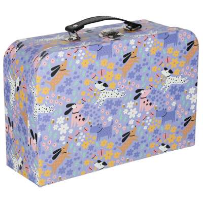 Pet hotel in a suitcase wooden furniture and figures