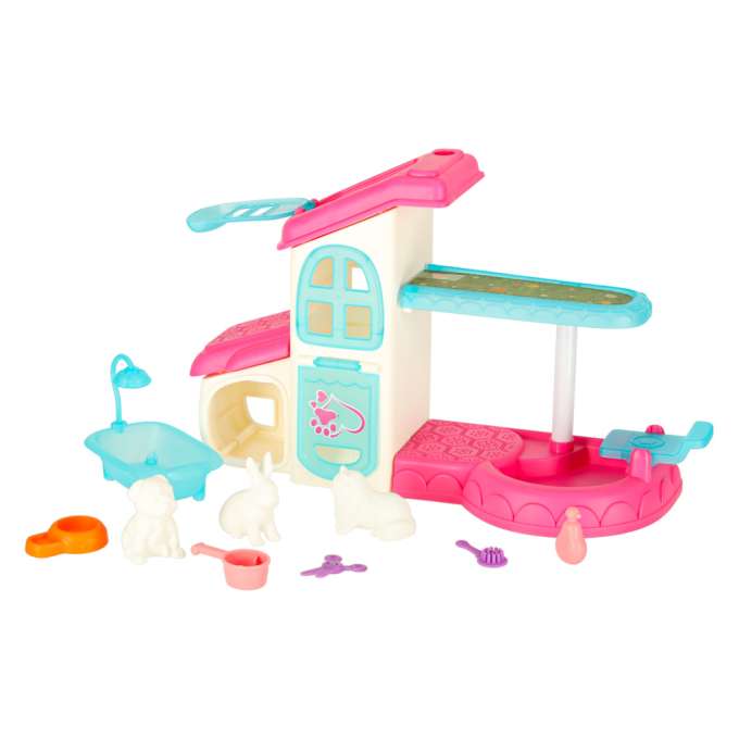 Pet hotel spa house for dog cat animals accessories 26 items