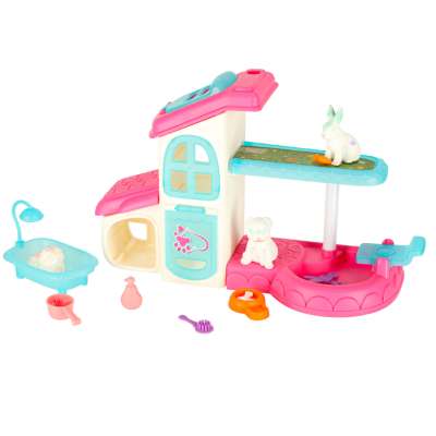 Pet hotel spa house for dog cat animals accessories 26 items