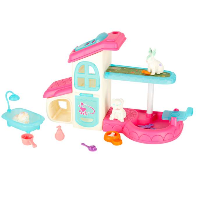 Pet hotel spa house for dog cat animals accessories 26 items