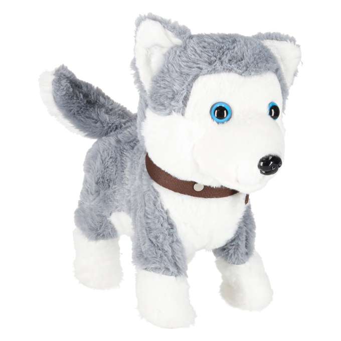 Piesek interaktywny na smyczy ruch dźwięk husky