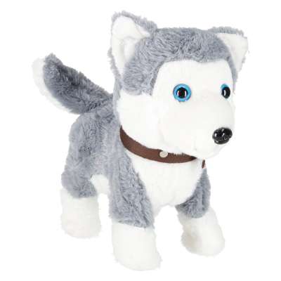 Piesek interaktywny na smyczy szczeka chodzi rusza ogonem Husky
