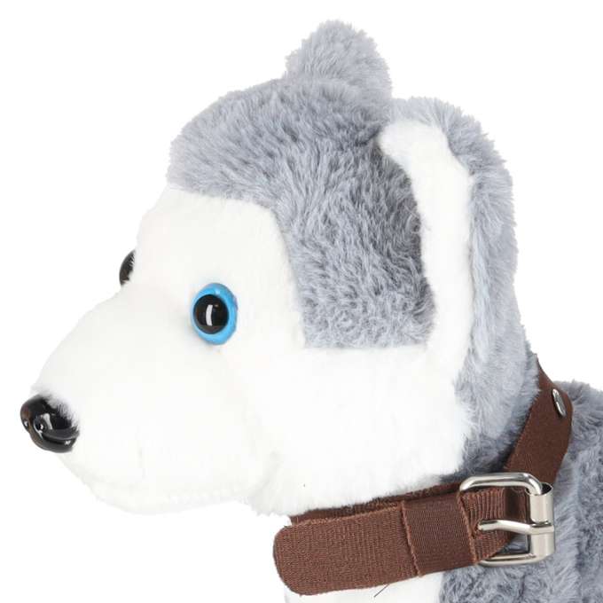 Piesek interaktywny na smyczy szczeka chodzi rusza ogonem Husky
