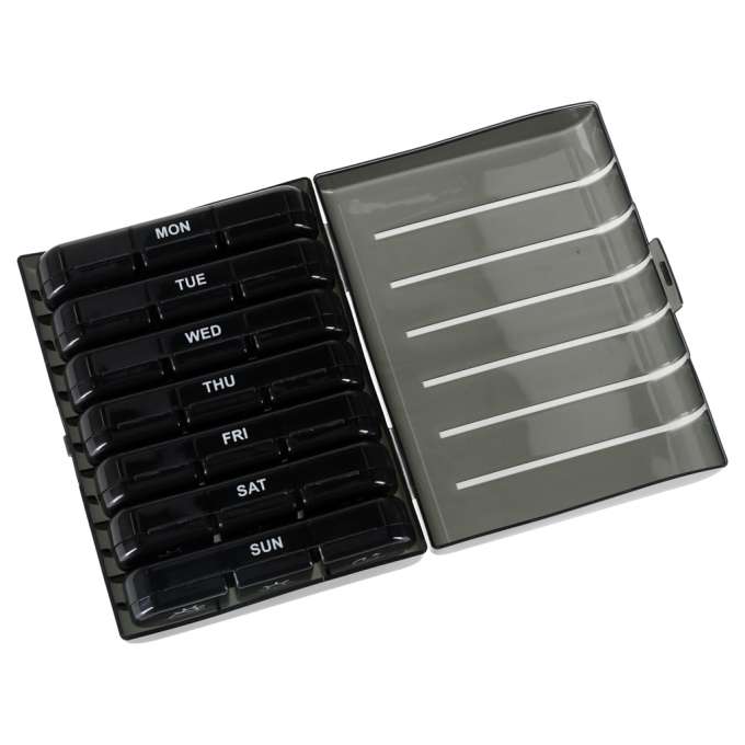 Pojemnik organizer na tabletki leki czarny