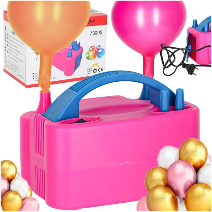 Pompka do balonów elektryczna mocna na 2 balony 2 dysze pompujące