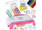 Projector projector drawing table cards markers crayons pink 1