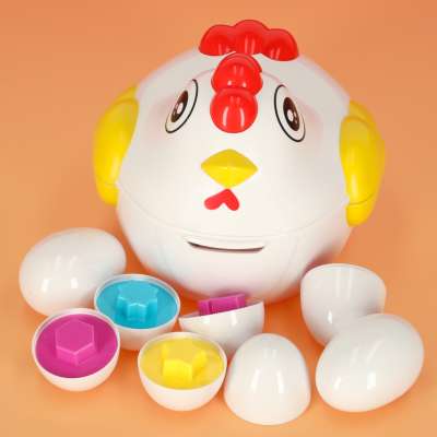 Puzzle blocks eggs montessori shapes hen