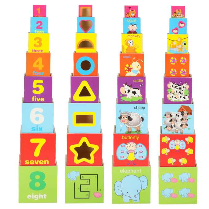 Pyramid puzzle learning to count animals XXL