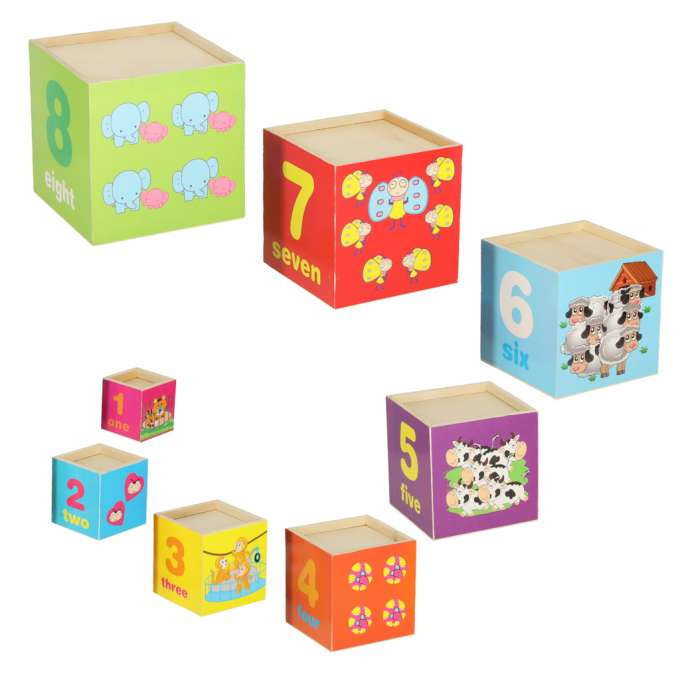 Pyramid puzzle learning to count animals XXL