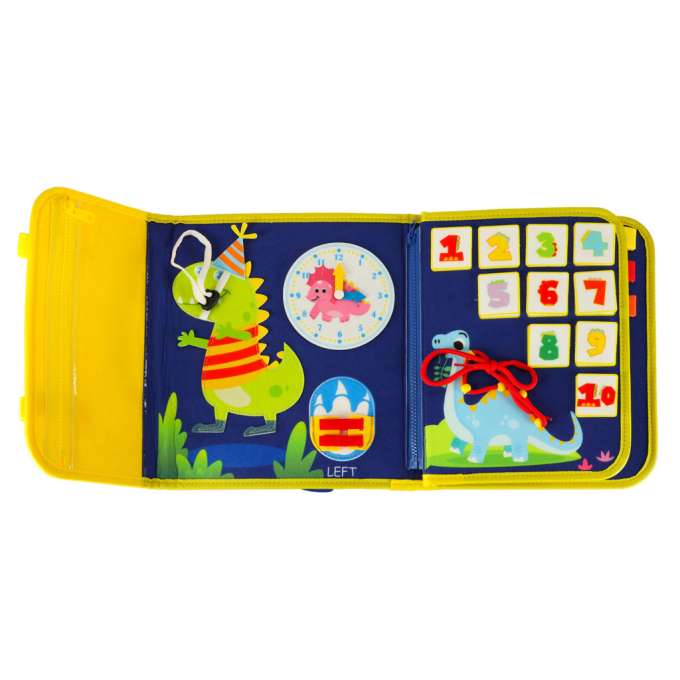 Sensory manipulation board montessori backpack case blue