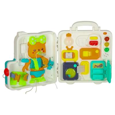 Sensory montessori manipulative board montessori case knobs teddy bear XXL light sound