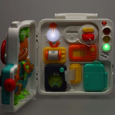 Sensory montessori manipulative board montessori case knobs teddy bear XXL light sound