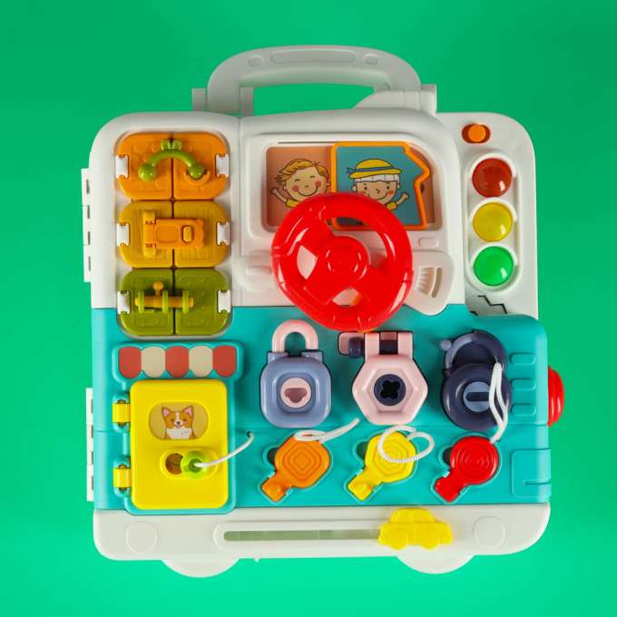 Sensory montessori manipulative board montessori case knobs teddy bear XXL light sound