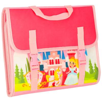 Sensory sensory montessori manipulative board backpack case pink