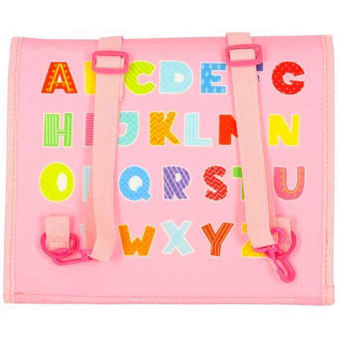 Sensory sensory montessori manipulative board backpack case pink