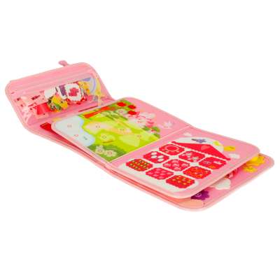 Sensory sensory montessori manipulative board backpack case pink