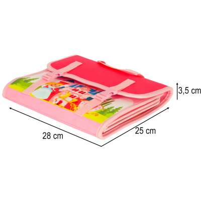 Sensory sensory montessori manipulative board backpack case pink