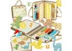 Sensory sensory montessori manipulative board dinosaur case 1