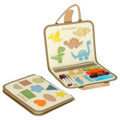 Sensory sensory montessori manipulative board dinosaur case