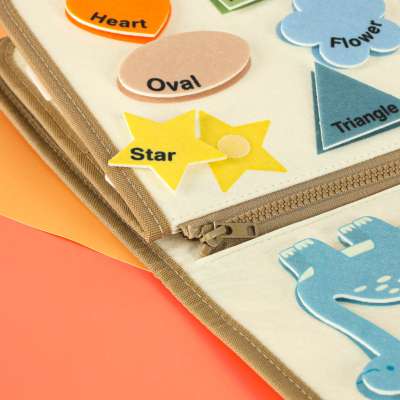 Sensory sensory montessori manipulative board dinosaur case