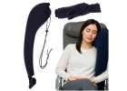 Shoulder inflatable side travel pillow with clip-on attachment 1