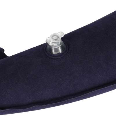 Shoulder inflatable side travel pillow with clip-on attachment