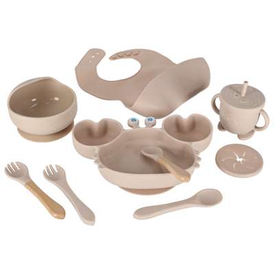 Silicone children's dishes crab zest 9el beige