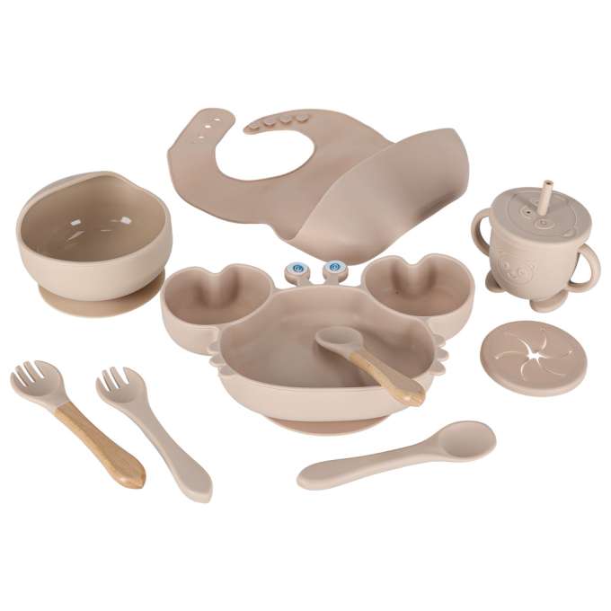 Silicone children's dishes crab zest 9el beige
