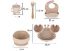 Silicone children's dishes crab zest 9el beige 10