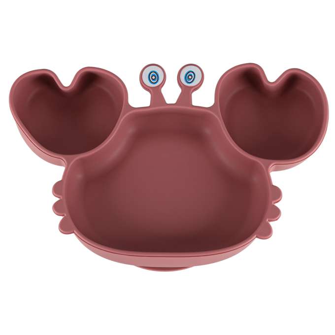 Silicone children's dishes crab zest 9el c pink