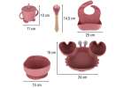 Silicone children's dishes crab zest 9el c pink 10