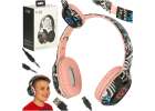 Słuchawki bezprzewodowe nauszne Bluetooth Gaming Sport różowe 1