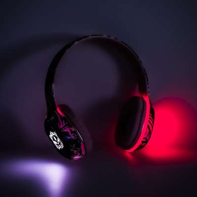Słuchawki bezprzewodowe nauszne Bluetooth Gaming Sport różowe