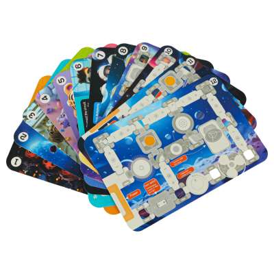 Small electronics electrician educational set 12 cards 58 elements