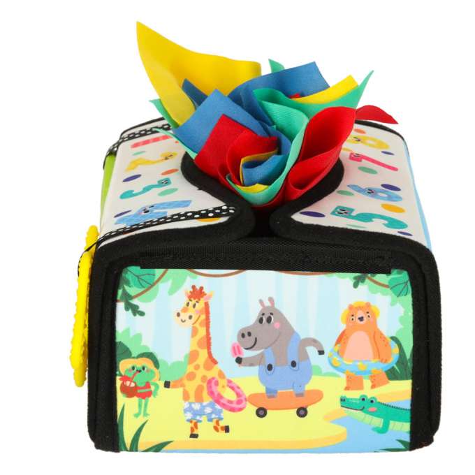 Sorter box with tissues sensory montessori mat 2in1