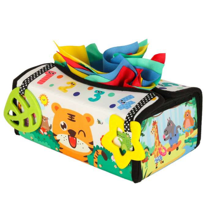 Sorter box with tissues sensory montessori mat 2in1