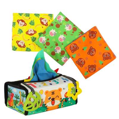 Sorter box with tissues sensory montessori mat 2in1