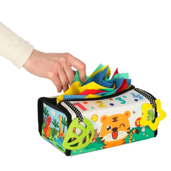 Sorter box with tissues sensory montessori mat 2in1