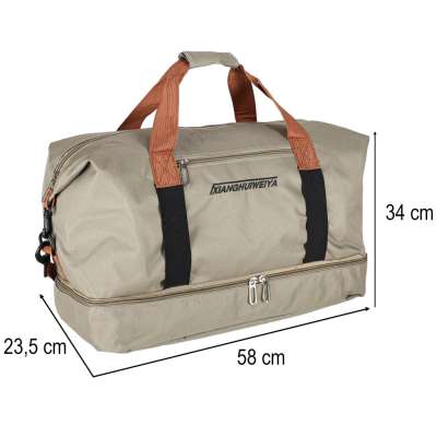 Sports travel bag hand luggage beige
