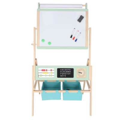 Tablica drewniana LULILO Kredo akcesoria kredy markery magnesy kosze 110cm