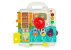 Tablica manipulacyjna sensoryczna montessori walizka pokrętła miś XXL światło dźwięk 3