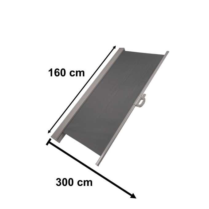 Terrace side screen awning retractable 200cm
