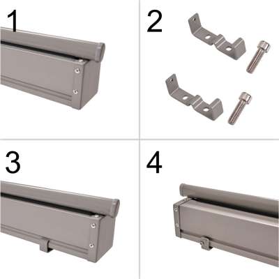 Terrace side screen awning retractable 200cm