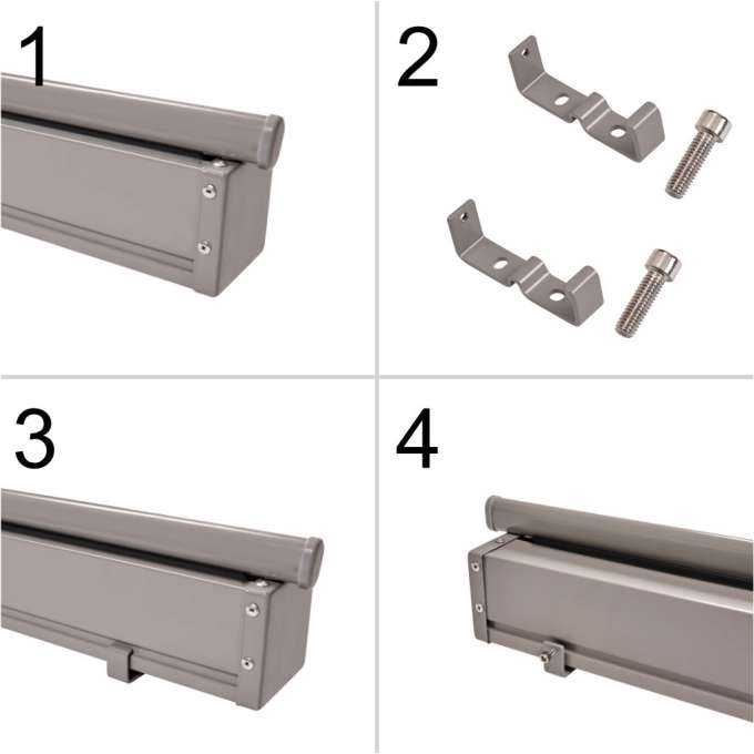 Terrace side screen awning retractable 200cm