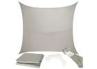 Terrace sunshade sail 4x3m square grey 1