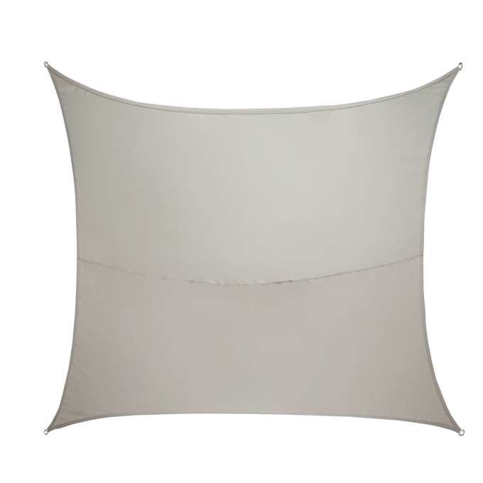 Terrace sunshade sail 4x3m square grey