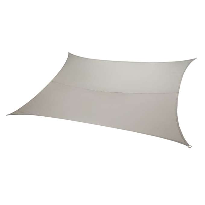 Terrace sunshade sail 4x3m square grey