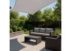 Terrace sunshade sail 4x3m square grey 9