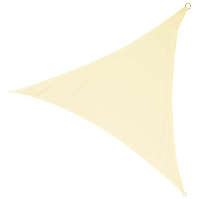 Terrace sunshade sail 4x4x4m triangle beige