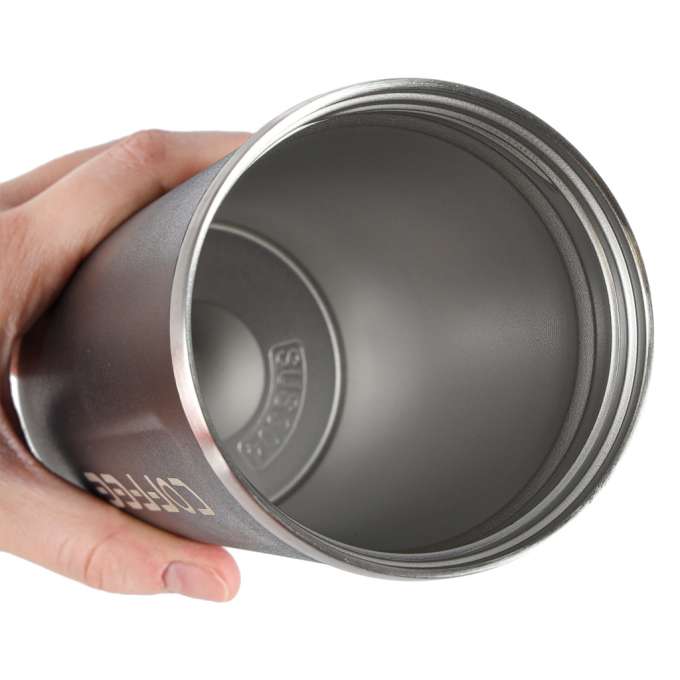 Thermal mug bidon with mouthpiece thermos 500ml black